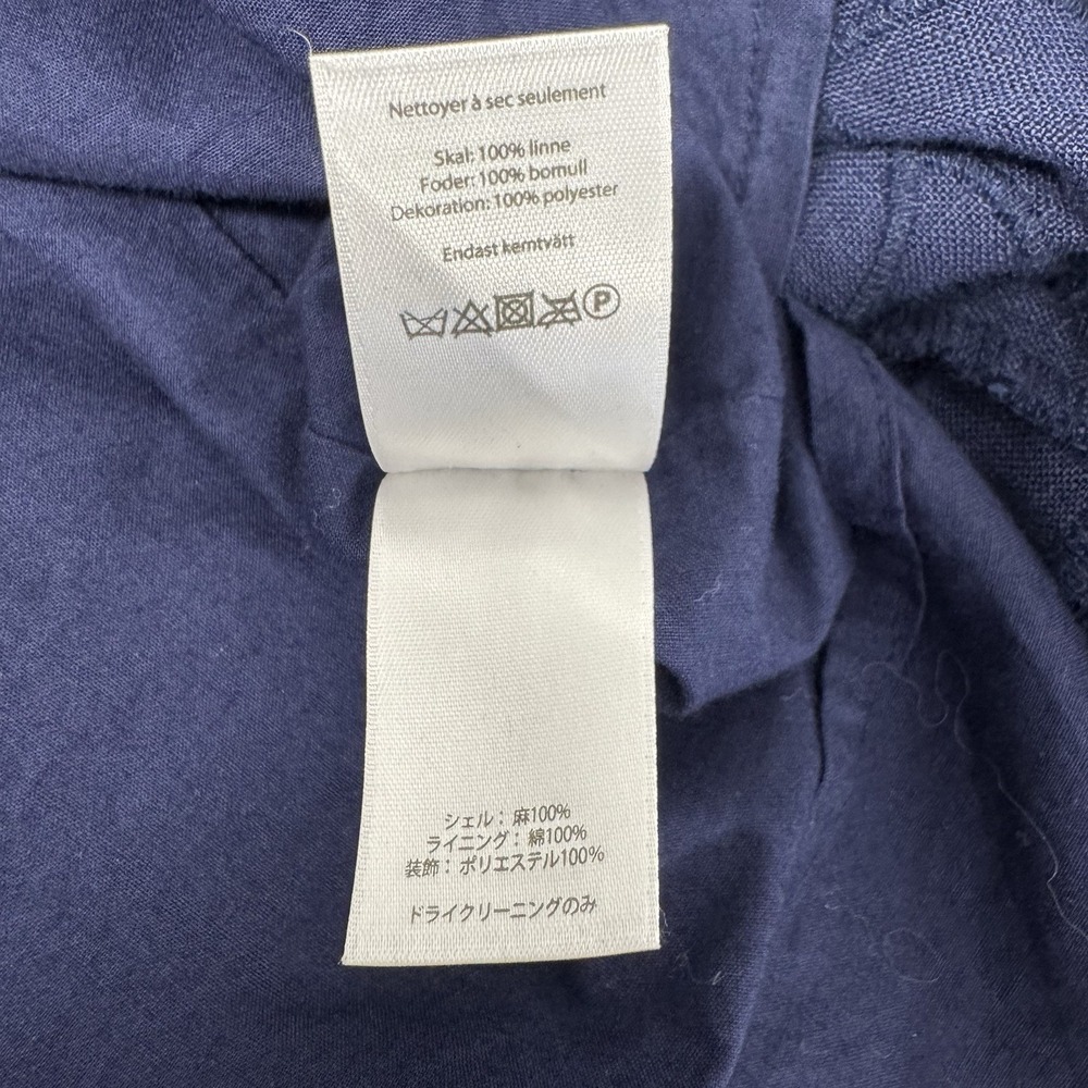 Vineyard Vines Dress 100% Linen A-Line Babydoll Blue Sz 4 Kentucky Derby Preppy - Picture 9 of 14
